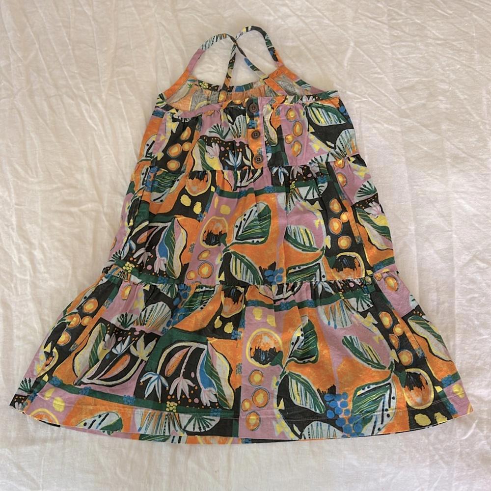 Patagonia Girls' Pataloha Organic Cotton Print Dress in Alula Natural XS - Picture 4 of 9